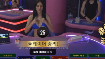 비보게이밍 바카라 시작은 거의 플레이어로 배팅 하는데