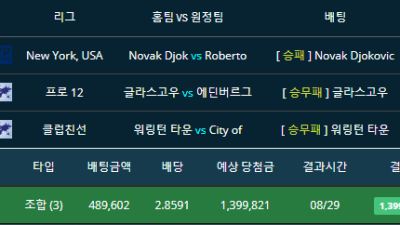 테니스 Novak Djokovic 승 미식축구 글라스고우 승 축구 워링턴 타운승 세폴더 적중