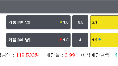 4이닝 한화 0.5플핸승+4언더 적중