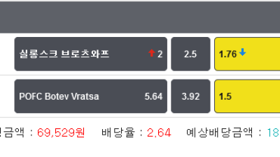 해외축구 폴란드 1부 피아스트 글리비체 2.5언더 불가리아 1부 PFC CSKA 소피아 일반승 두폴더 적중