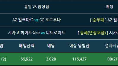 축구 친선경기 알크마르 일반승 MLB 시카고 화이트삭스 일반승 두폴더 적중