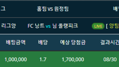 프랑스축구 낭트vs님 올랭피크 양득o 라이브배팅 적중